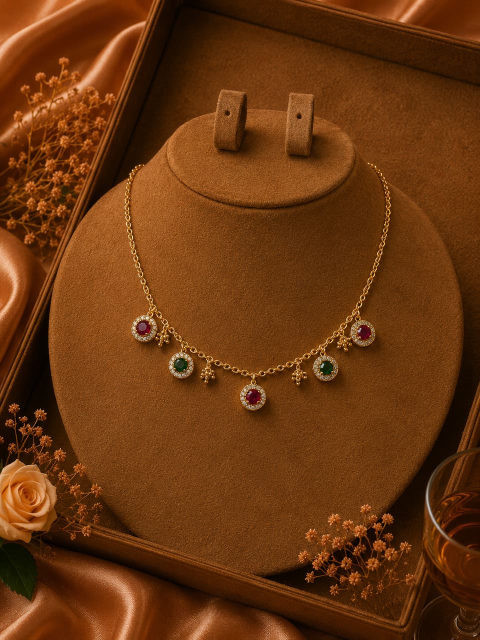 American diamond jewellery necklace set