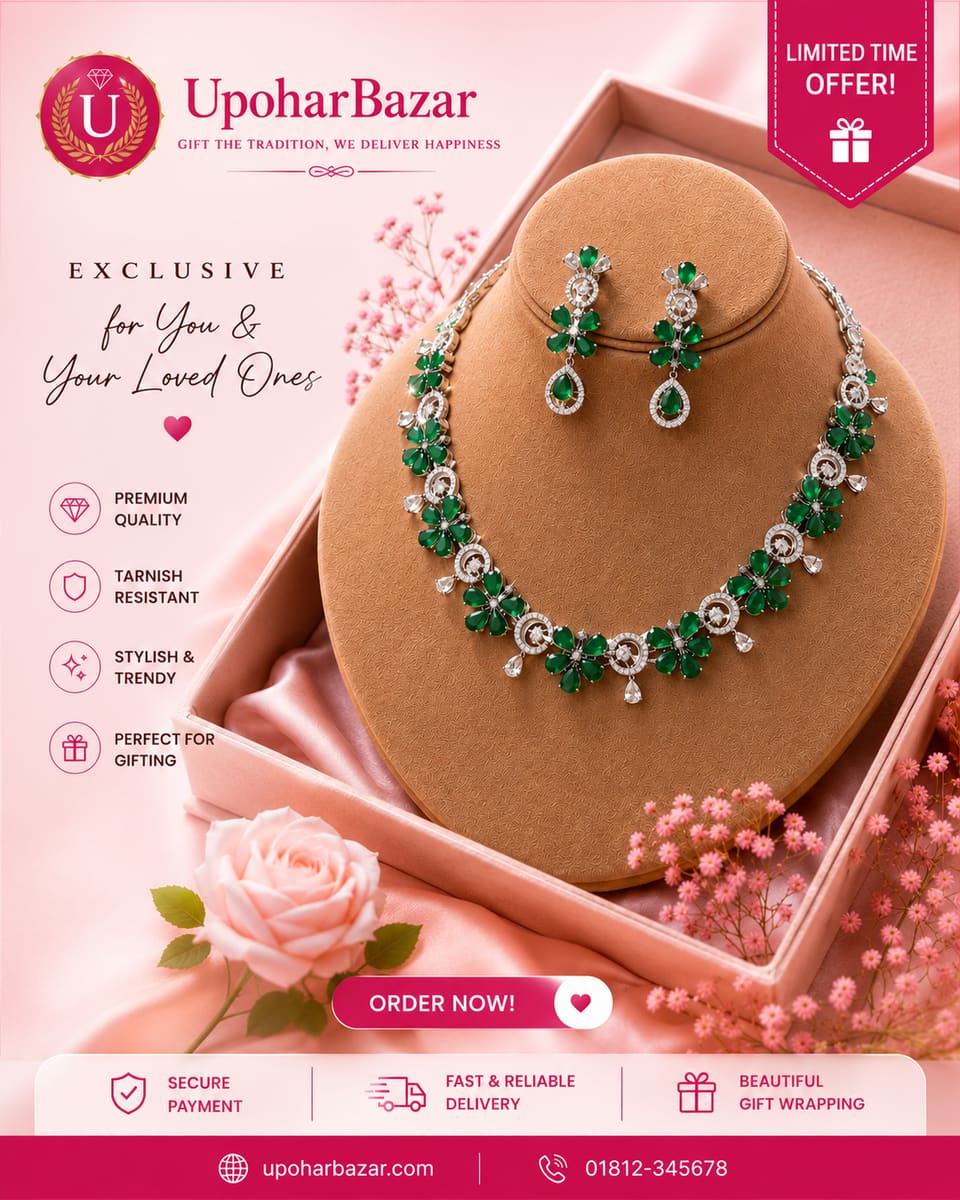 American diamond jewellery necklace set