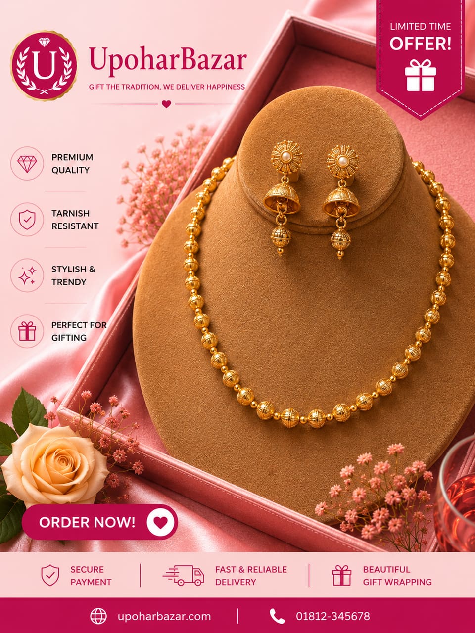 American diamond jewellery necklace set