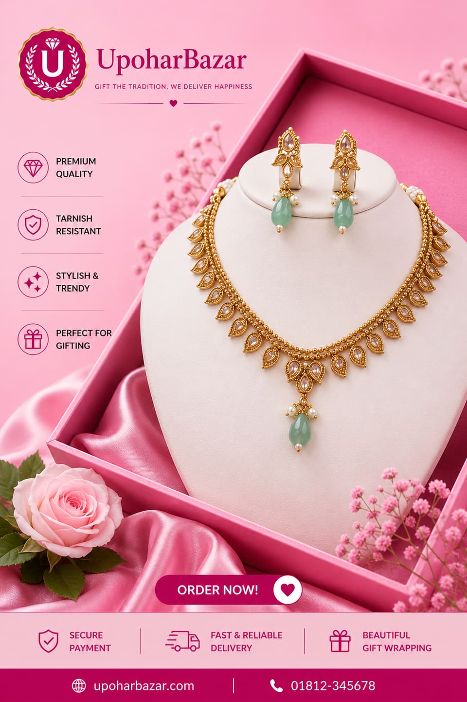 American diamond jewellery necklace set