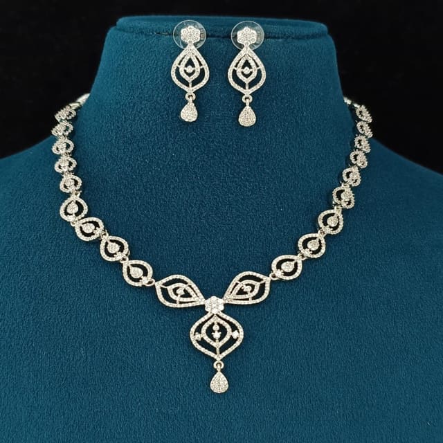 American diamond jewellery necklace set