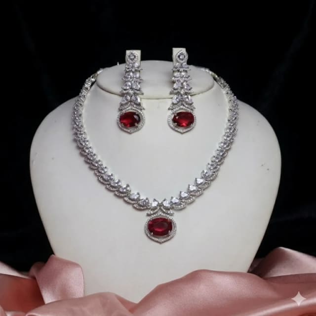American diamond jewellery necklace set
