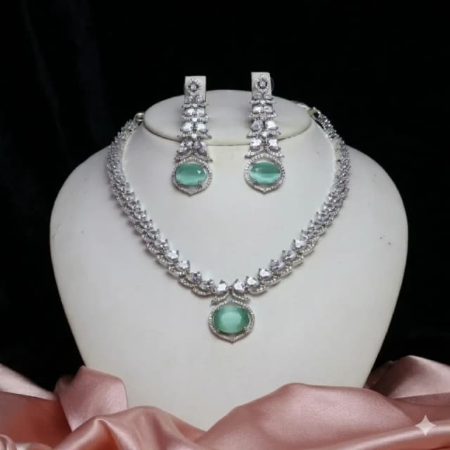 American diamond jewellery necklace set
