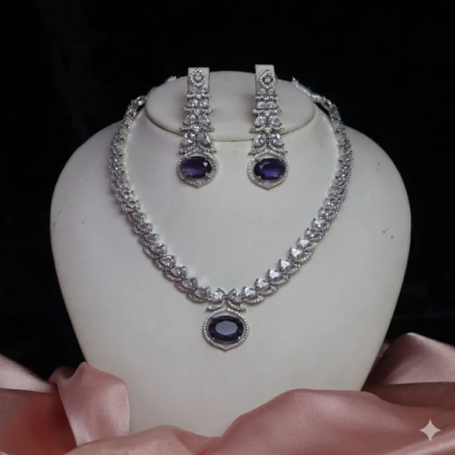 American diamond jewellery necklace set