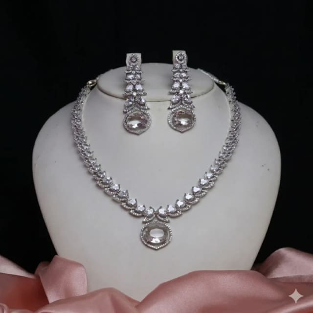 American diamond jewellery necklace set