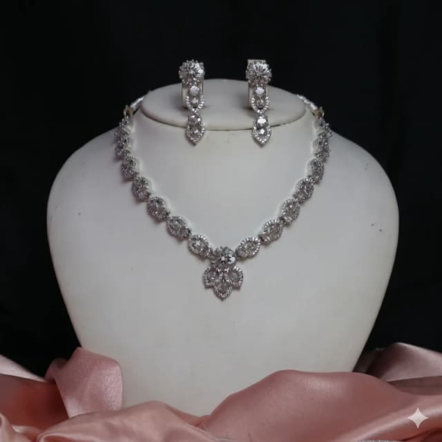 American diamond jewellery necklace set